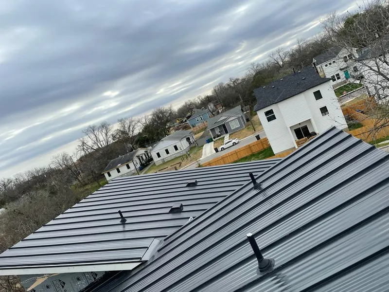 Standing seam metal roof panels with vents for Skylight Repair in Bellview